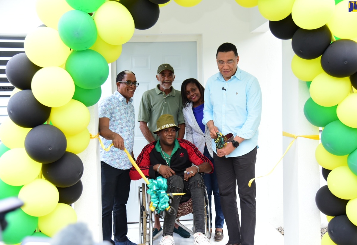 PHOTOS: Prime Minister Holness Hands Over House in St. Mary