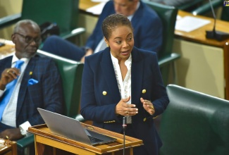 Member of Parliament for St. James West Central and Minister of Legal and Constitutional Affairs, Hon. Marlene Malahoo Forte. 