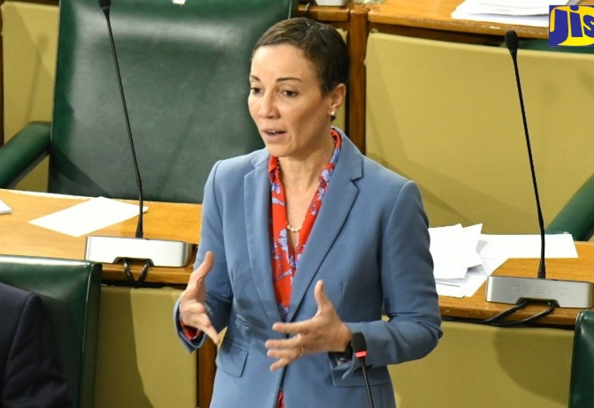 Minister of Foreign Affairs and Foreign Trade, and Leader of Government Business in the Senate, Senator the Hon. Kamina Johnson Smith, pilots the Agricultural Produce (Amendment) Act, 2023 in the Senate on December 15.