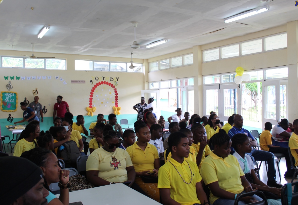 Participants at the Lister Mair/Gilby High School for the Deaf Drug Awareness Youth Day, held recently at the institution’s Papine campus in St. Andrew, under the theme ‘Drug-Free Lifestyle Trending for Youth’.

