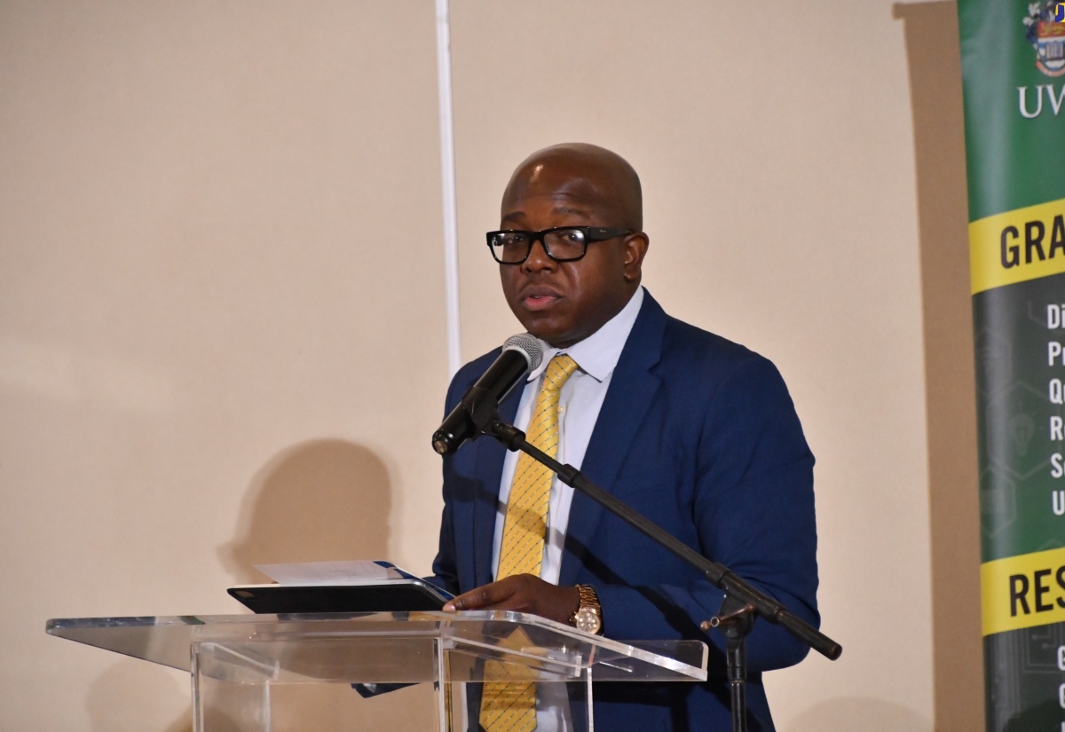Minister of Labour and Social Security, Hon. Pearnel Charles Jr., addresses a recent Disability Assessment in Jamaica sensitisation workshop at the Hilton Rose Hall Resort and Spa in St. James.