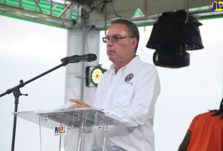 Minister of Science, Energy, Telecommunications and Transport, Hon. Daryl Vaz addresses a MBJ Airport Limited function at the Sangster International Airport in Montego Bay, St. James on December 14.
