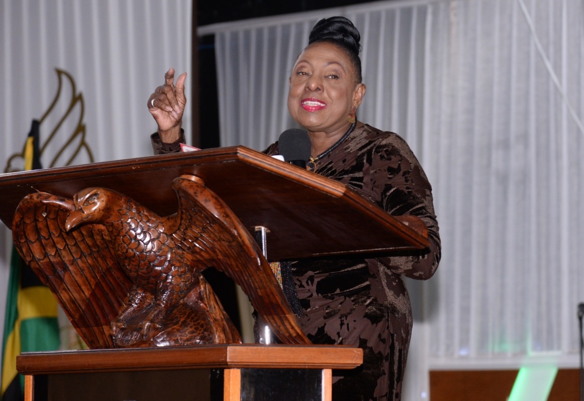 Minister of Culture, Gender, Entertainment and Sport, Hon. Olivia Grange, speaking at the Reggae Month Church Service held on Sunday, January 28. 