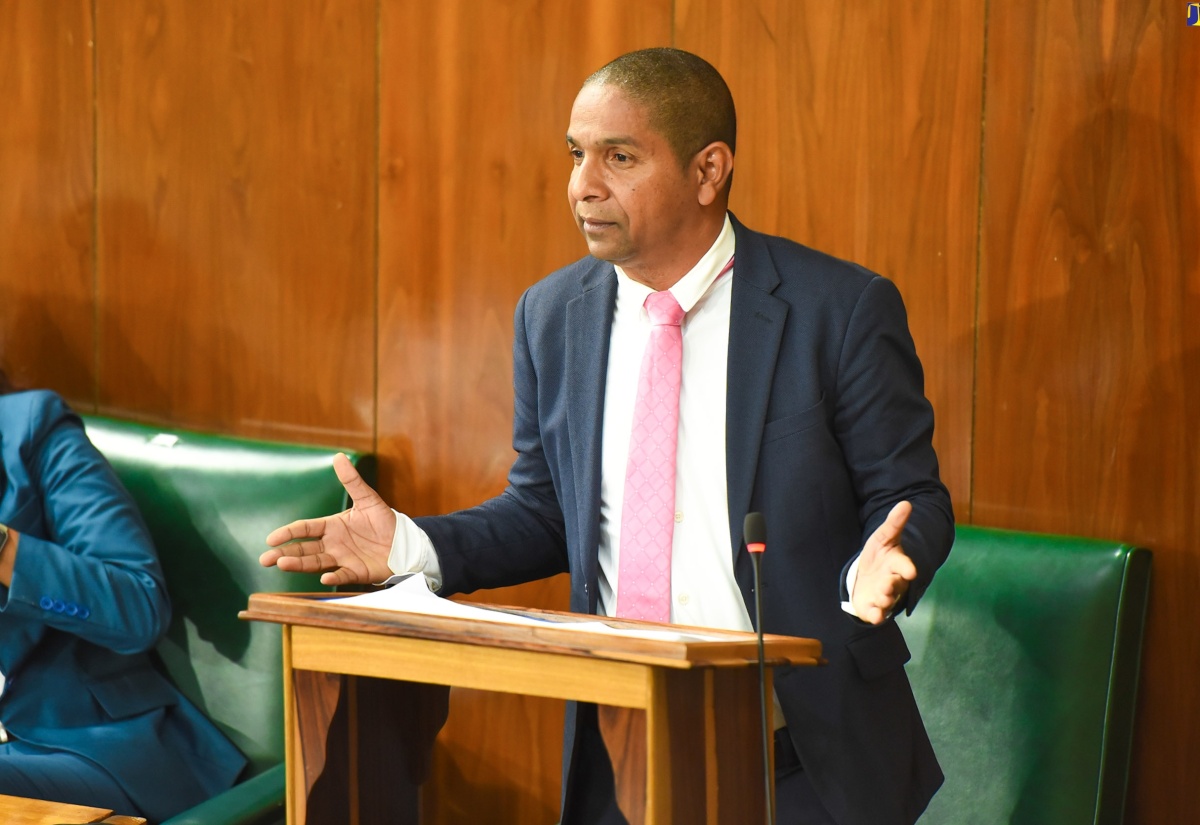 
Government Senator and Mayor of Kingston, Senator Councillor Delroy Williams, making his contribution to the 2023/24 State of the Nation Debate in the Senate on Friday (January 26).
