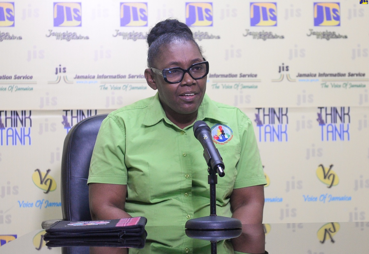 Director of Regulations and Monitoring at the Early Childhood Commission (ECC), Dr. Tracy-Ann Morgan-Smith, speaks at a a JIS Think Tank, today (January 30).

