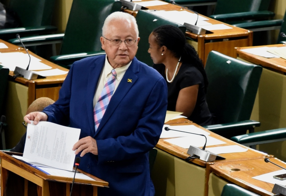 Justice Minister, Hon. Delroy Chuck, speaks in the House of Representatives on Tuesday (January 16).