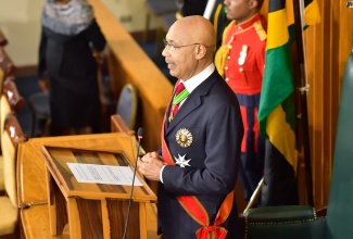 Governor-General, His Excellency the Most Hon. Sir Patrick Allen, delivers the Throne Speech at the ceremonial opening of the 2024/25 Parliamentary year on February 15.

