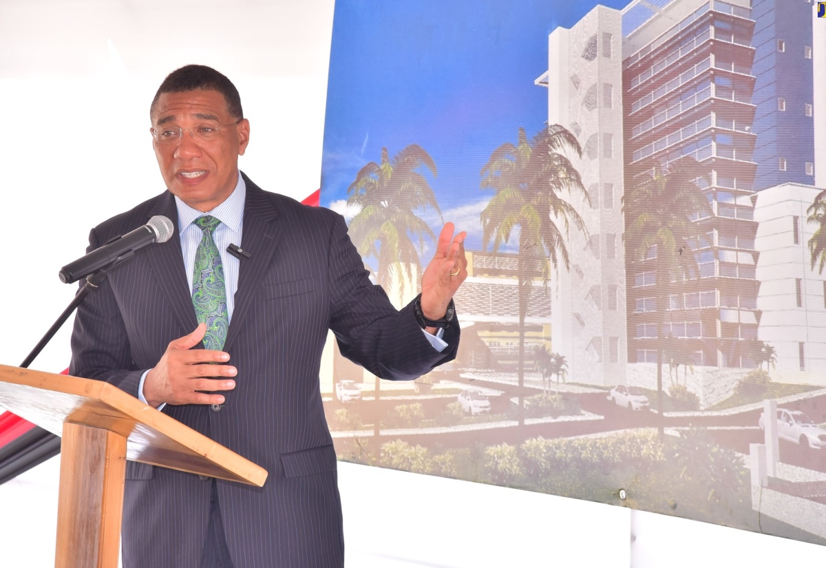Prime Minister, the Most Hon. Andrew Holness, addresses Tuesday’s (February 20) contract signing and ground-breaking ceremony for phase one of the University Hospital of the West Indies (UHWI) redevelopment project in Mona, St. Andrew.

