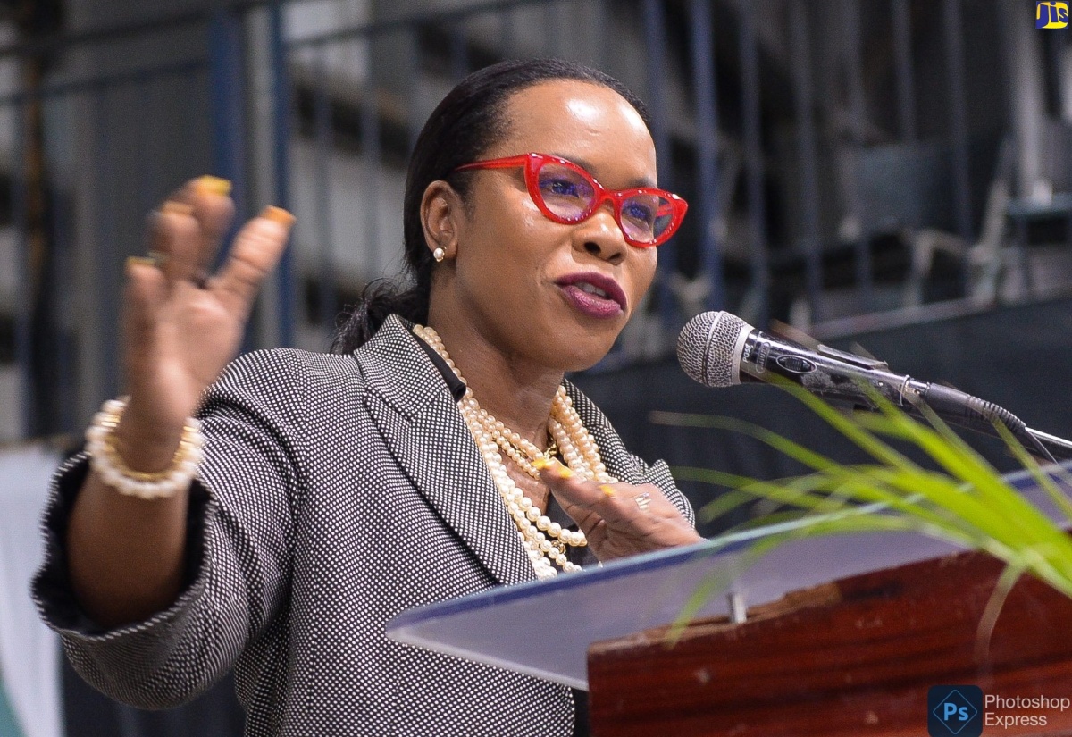 Permanent Secretary in the Ministry of Education and Youth, Dr. Kasan Troupe, addresses the ‘Rapping with the Minister’ forum on Tuesday (February 20) at Jamaica College in St. Andrew.

