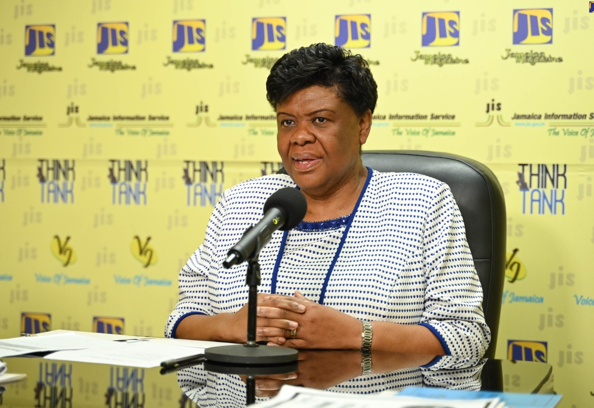 Chief Executive Officer of the Consumer Affairs Commission, Dolsie Allen, speaks at a recent Jamaica Information Service (JIS) Think Tank.

