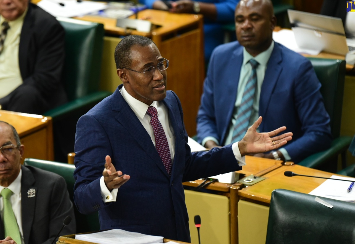 Minister of Finance and the Public Service, Dr. the Hon. Nigel Clarke, delivering his opening presentation in the 2024/25 Budget Debate in the House of Representatives recently.