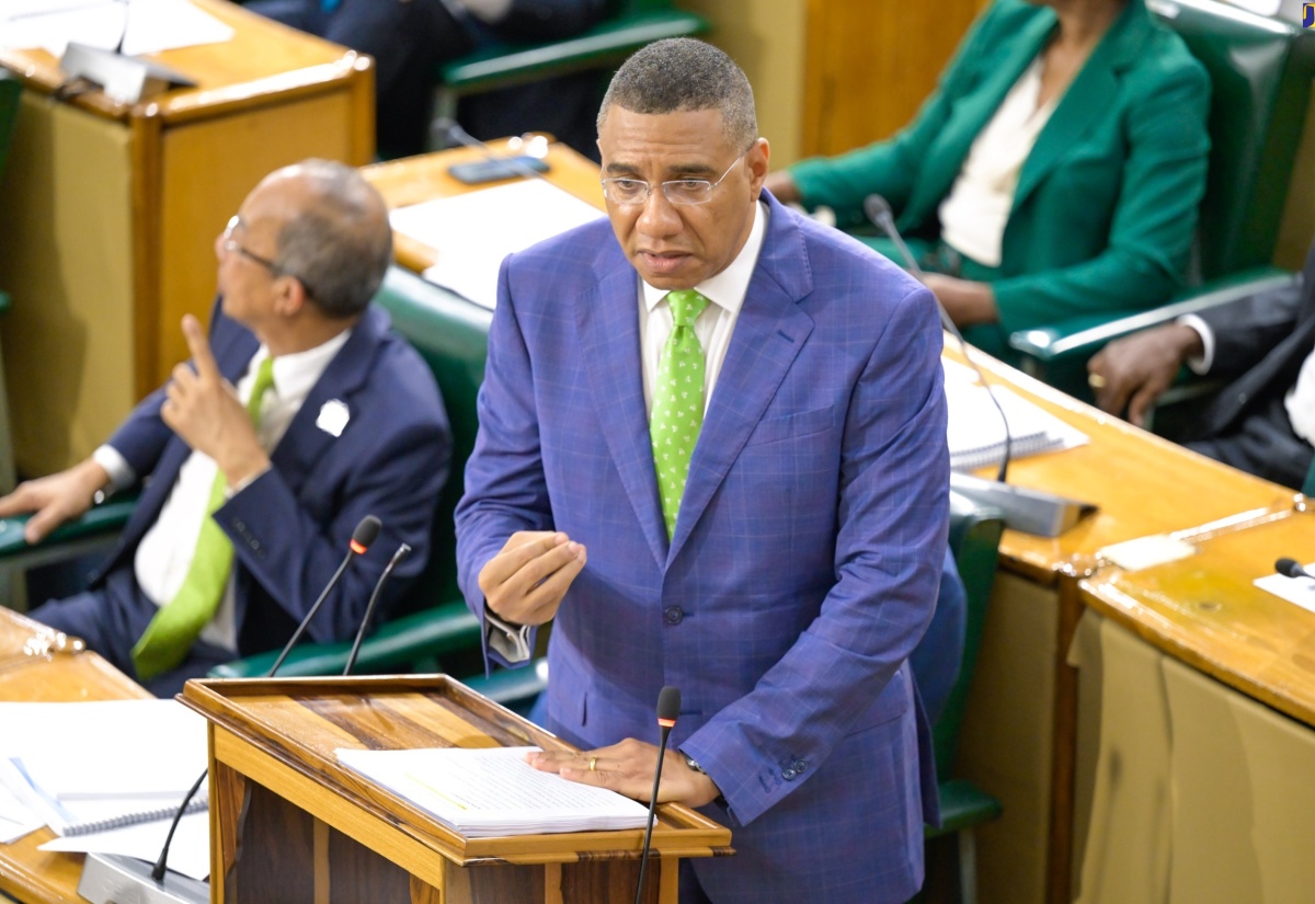 Prime Minister, the Most. Hon. Andrew Holness, makes his contribution to the 2024/25 Budget Debate in the House of Representatives on March 21.

