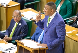 Prime Minister, The Most Hon. Andrew Holness, makes his contribution to the 2024/2025 Budget Debate in the House of Representatives on March 21.


