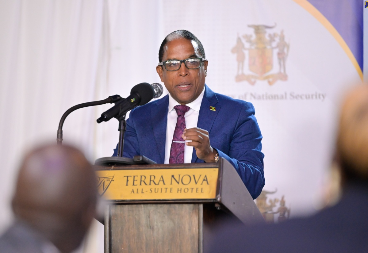 Minister of State in the Labour and Social Security Ministry, Dr. the Hon. Norman Dunn, addresses the International Social Care Services Social Work Conference, held on March 19 at the Terra Nova All-Suite Hotel in St. Andrew.

