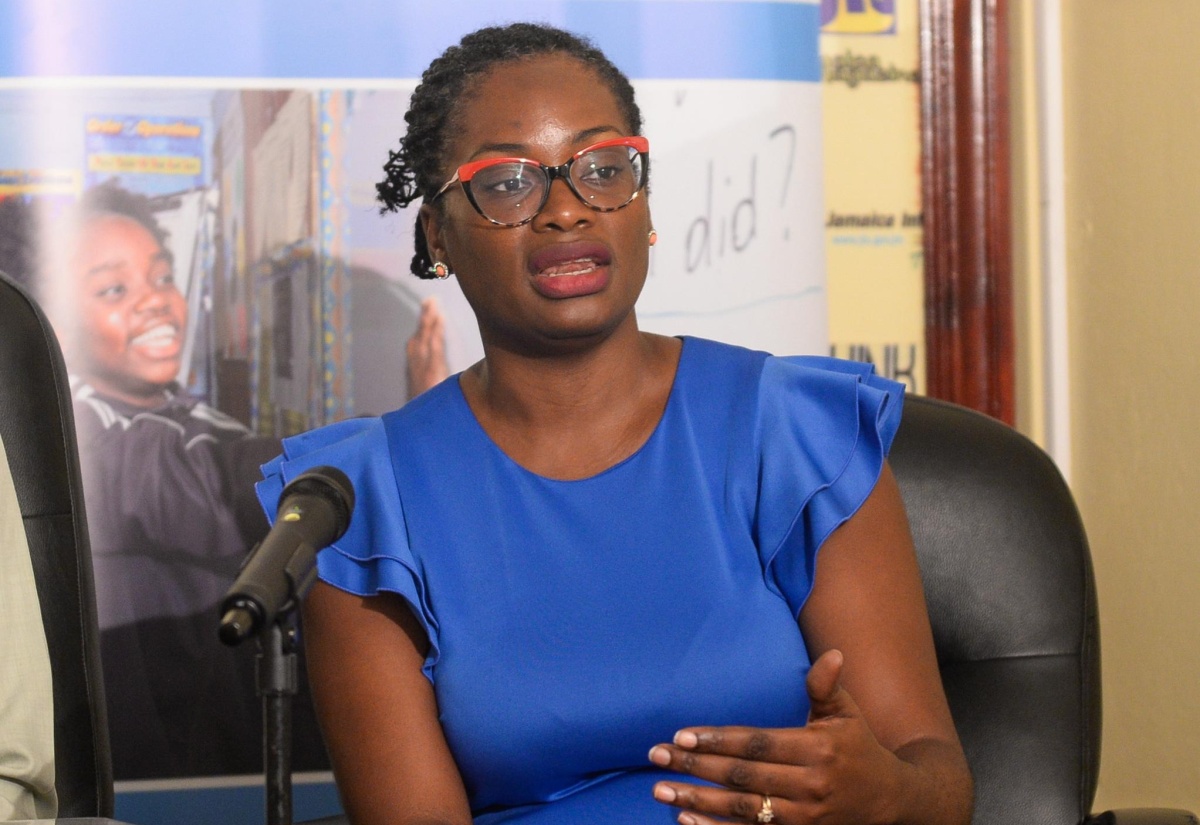 Director of Projects and Strategic Management, MultiCare Youth Foundation (MYF), Mitzian Turner, emphasises a point as she addresses a recent JIS Think Tank.