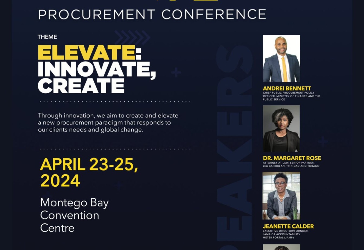 The Office of Public Procurement of the Ministry of Finance and the Public Service will be staging their inaugural Elevate Procurement Conference from April 23 to 25 at the Montego Bay Convention Centre in St. James.

