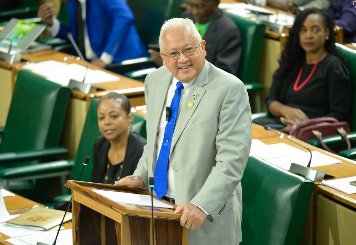 Minister of Justice, Hon. Delroy Chuck, makes his contribution to the 2024/25 Sectoral Debate in the House of Representatives on May 21.

