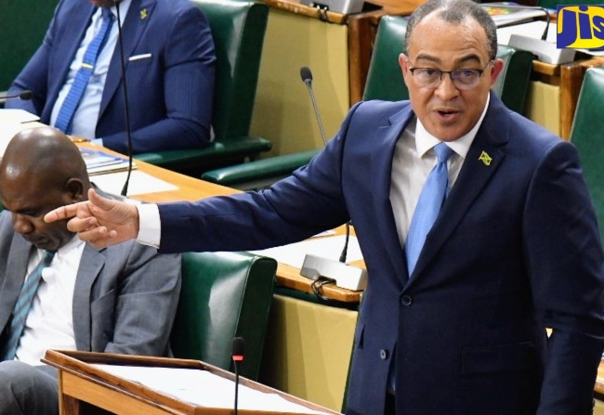 Minister of Health and Wellness, Dr. the Hon. Christopher Tufton, emphasises a point during his contribution to the 2024/25 Sectoral Debate in the House of Representatives on May 7.

