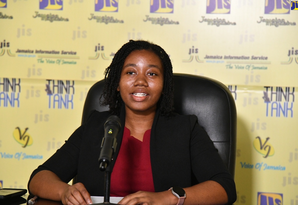 Winner of the Best Overall Presentation Award at the 2023 National Health Research Conference, Selena Lewis, presents her research findings at a recent JIS Think Tank.