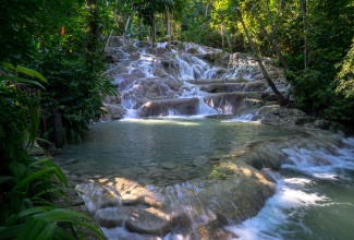 The world-famous Dunn’s River Falls in St. Ann.


