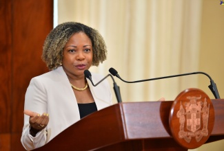 Minister without Portfolio in the Office of the Prime Minister with Oversight for Skills and Digital Transformation, Senator Dr. the Hon. Dana Morris Dixon.