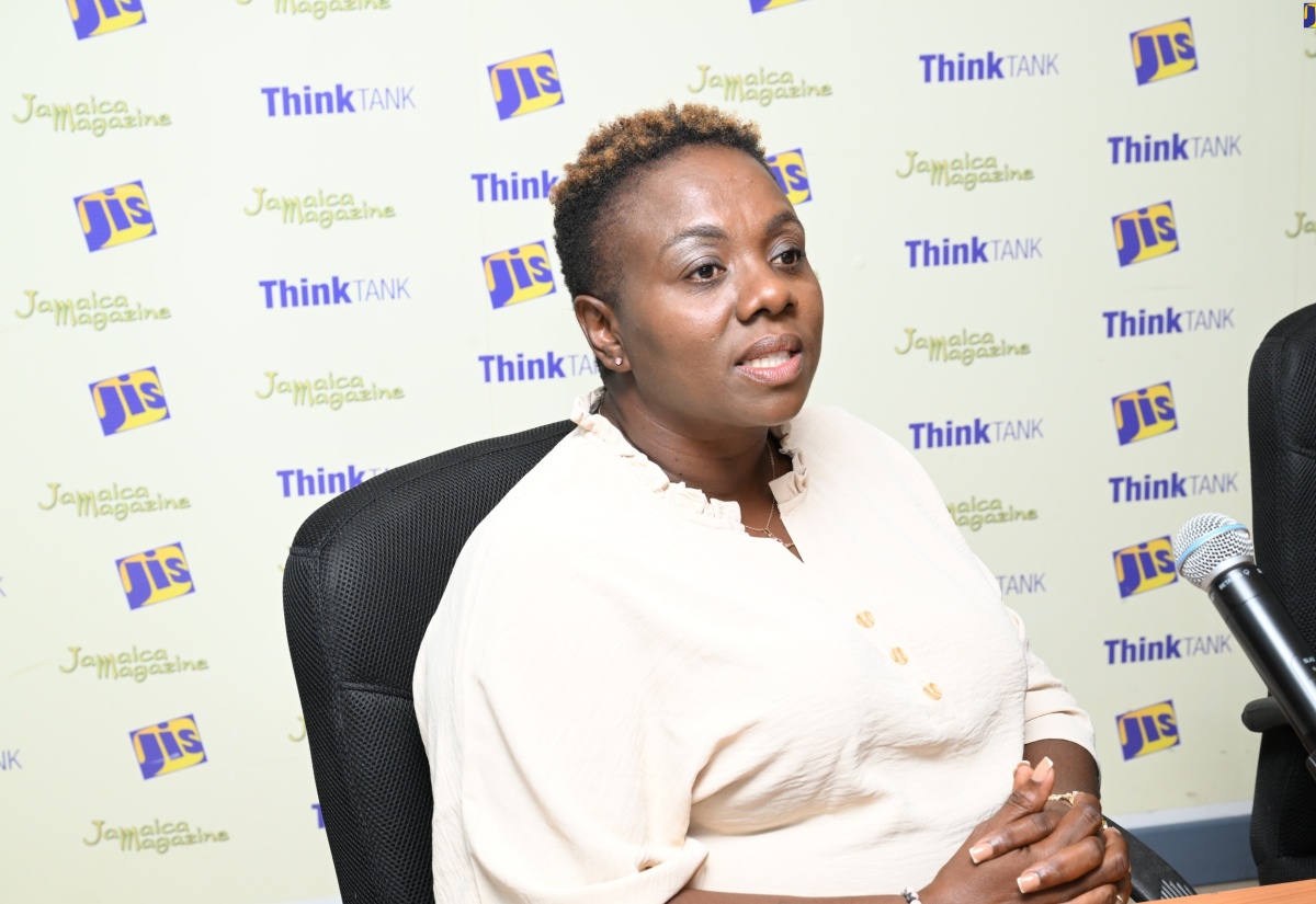 Founder, Black River Film Festival, Dr. Ava Brown, speaks at a recent JIS Think Tank at the agency’s Regional Office on Union Street in Montego Bay, St. James.


