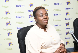 Founder, Black River Film Festival, Dr. Ava Brown, speaks at a recent JIS Think Tank at the agency’s Regional Office on Union Street in Montego Bay, St. James.

