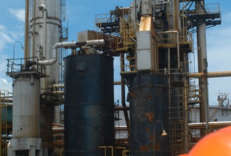 A section of the State oil refinery Petrojam Limited’s plant on Marcus Garvey Drive in Kingston.

