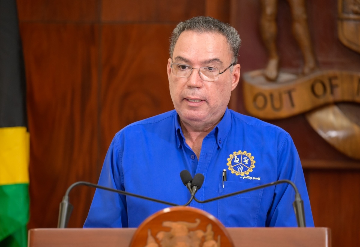 Science, Energy, Telecommunications and Transport Minister, Hon. Daryl Vaz, addresses Wednesday’s (June 26) Post-Cabinet Press briefing at Jamaica House.

