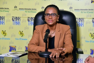 Chief Executive Officer of the Management Institute for National Development (MIND), Dr. Ruby Brown, provides details about the Public Sector Leadership Development Conference during a JIS Think Tank on June 27. The conference will be held from July 9 to 12.