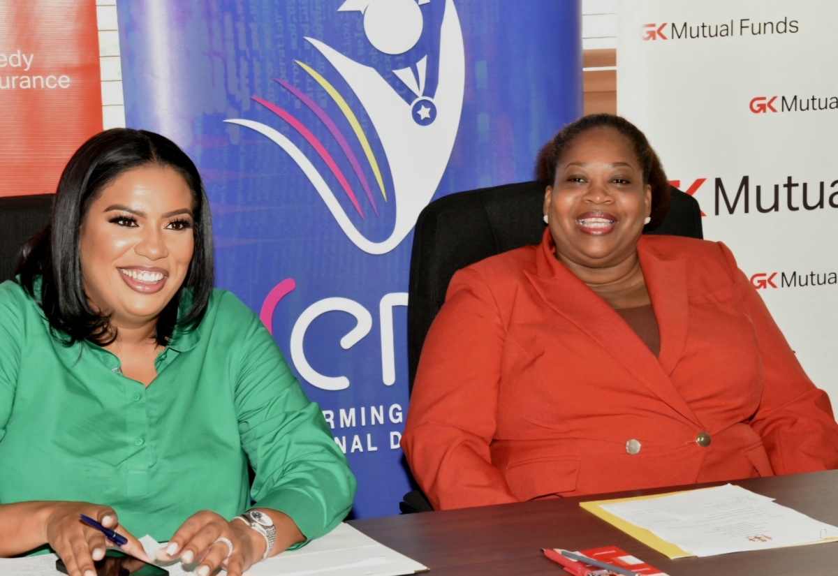 President of the Jamaica Independent Schools Association, Tamar McKenzie (left) and Registrar, Independent Schools Unit in the Ministry of Education and Youth, Sharon Hunt, share a laugh at the media launch of the Jamaica Independent Schools Association Preparatory School Champs on Friday (May 31), at the Ministry in Kingston.