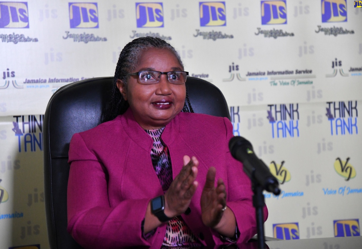 Co-Chair of the National Sickle Cell Technical Working Group, Professor Jennifer Knight-Madden, highlights the need for pregnant women living with sickle cell disease to seek early specialised care during a Jamaica Information Service JIS ‘Think Tank’ on June 17.

