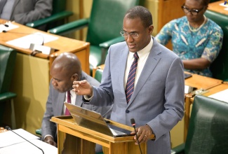 Minister of Finance and the Public Service, Dr. the Hon. Nigel Clarke, speaks in the House of Representatives on Tuesday (July 9).

