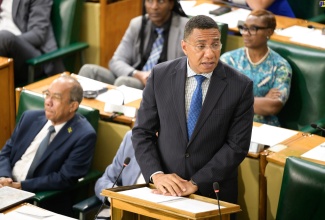 Prime Minister, the Most Hon. Andrew Holness, addresses the House of Representatives on Tuesday (July 9).