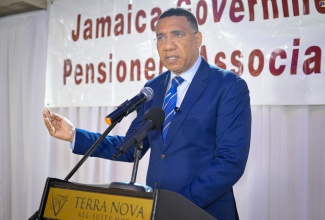 Prime Minister, the Most Hon. Andrew Holness, addresses the Jamaica Government Pensioners Association’s 57th Annual General Meeting on Wednesday (July 17), at the Terra Nova All-Suite Hotel in Kingston.

