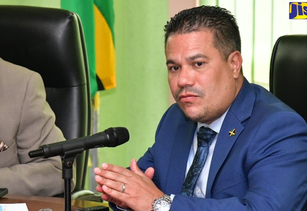 Minister without Portfolio in the Ministry of Economic Growth and Job Creation, Senator the Hon. Matthew Samuda, addresses Monday’s (July 1) National Disaster Risk Management Council meeting at the Ministry of Local Government and Community Development in Kingston.

