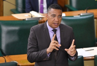Prime Minister, the Most Hon. Andrew Holness, makes a statement in the House of Representatives on Tuesday (July 16).