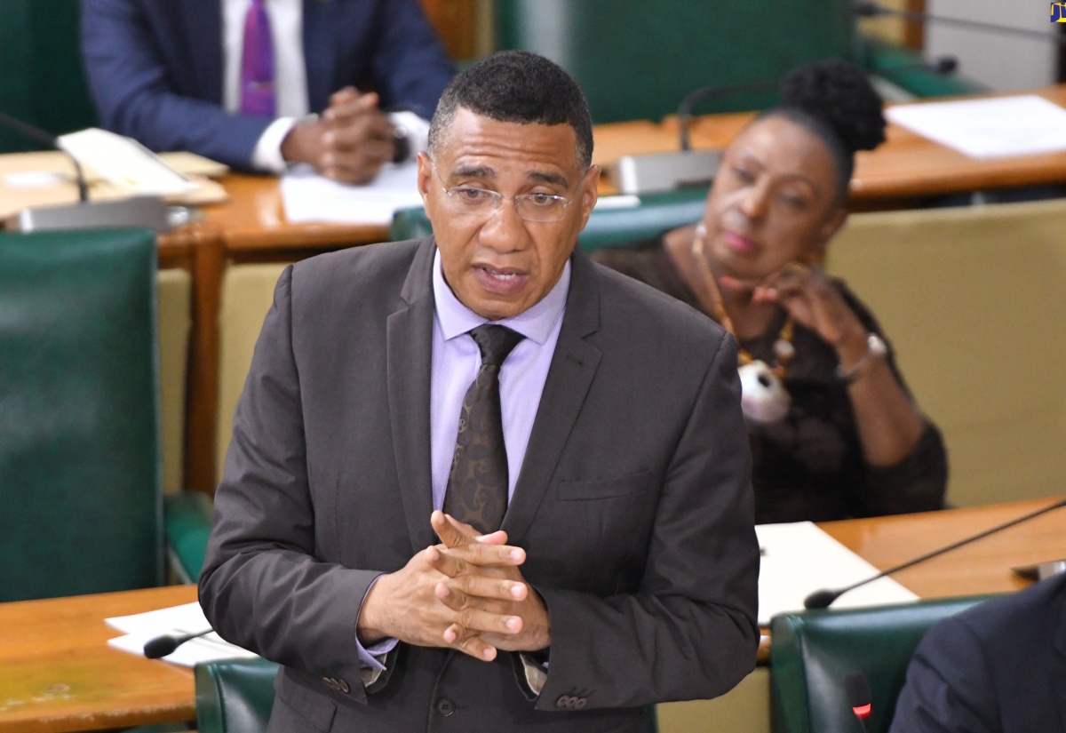 Prime Minister, the Most Hon. Andrew Holness, makes a statement in the House of Representatives on July 16.

