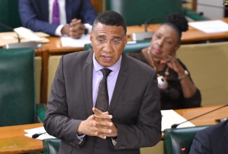Prime Minister, the Most Hon. Andrew Holness, makes a statement in the House of Representatives on July 16.

