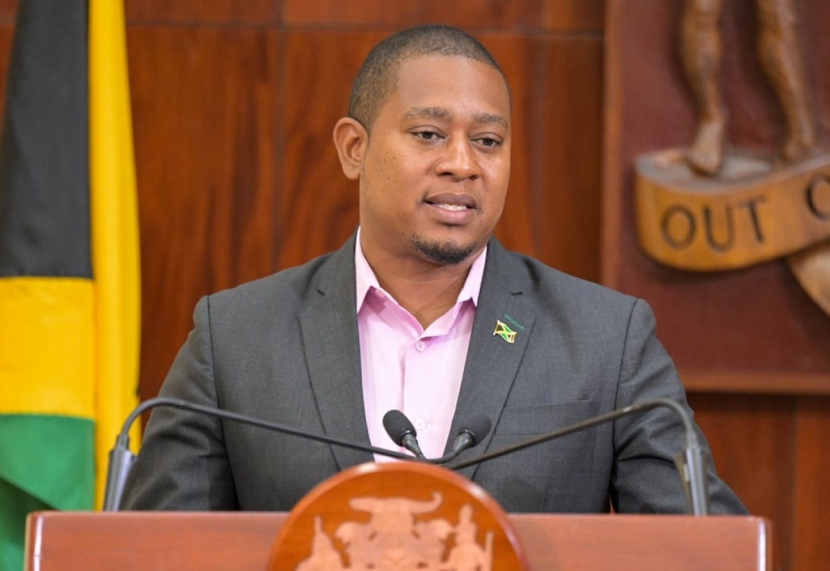 Minister of Agriculture, Fisheries and Mining, Hon. Floyd Green, speaking at Wednesday’s (July 17) post-Cabinet press briefing at Jamaica House.

