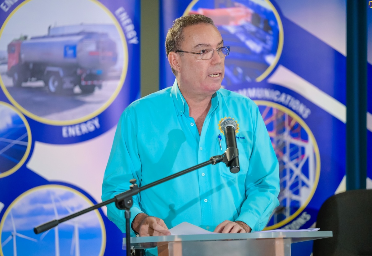 Minister of Science, Energy, Telecommunications and Transport, Hon. Daryl Vaz, addresses a special press conference on issues surrounding Jamaica Public Service Company (JPS) billing, and electricity restoration following the passage of Hurricane Beryl on July 3.  The press conference was held at the Petroleum Corporation of Jamaica (PCJ) in New Kingston, and online, on August 21.

