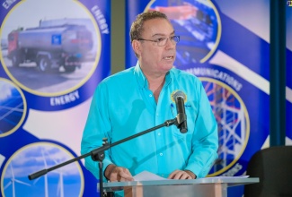 Minister of Science, Energy, Telecommunications and Transport, Hon. Daryl Vaz, addresses a special press conference on issues surrounding Jamaica Public Service Company (JPS) billing, and electricity restoration following the passage of Hurricane Beryl on July 3.  The press conference was held at the Petroleum Corporation of Jamaica (PCJ) in New Kingston, and online, on August 21.

