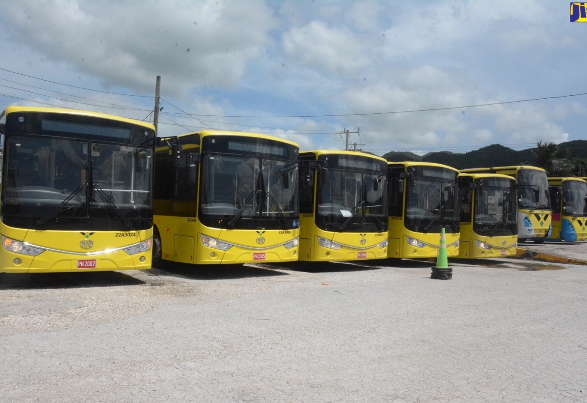 Several of the eight new buses which were handed over to the Montego Bay Metro Company Limited on Thursday (August 22) at Bogue Industrial Estate in St James, to enhance service delivery to students and general commuters.