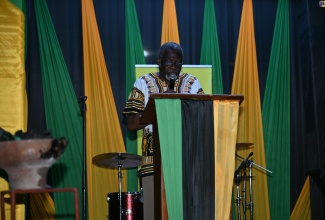 Custos Rotulorum for St. James, Bishop the Hon. Conrad Pitkin, reads a Proclamation at midnight on July 31 declaring Emancipation Day on August 1, during the annual Emancipation Vigil ceremony in Sam Sharpe Square, Montego Bay.