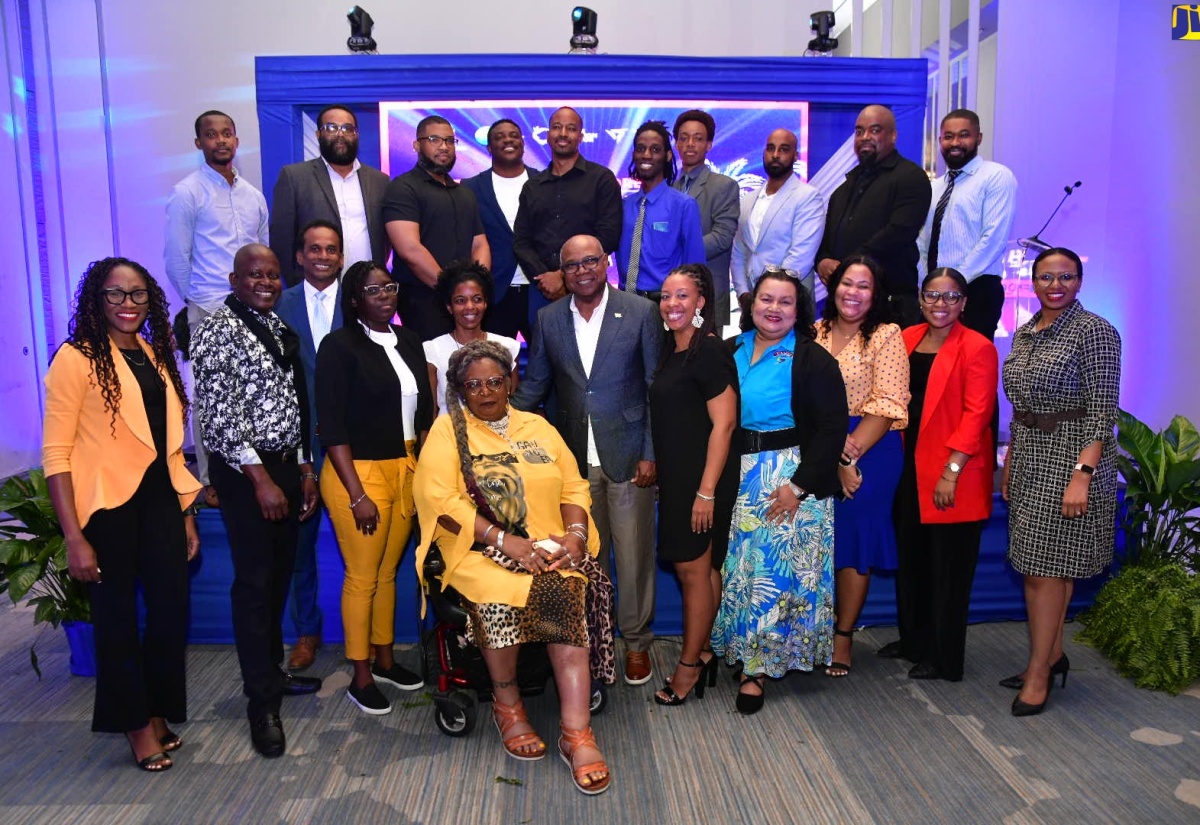 Minister of Tourism, Hon. Edmund Bartlett (sixth left), and Executive Director of the Tourism Enhancement Fund (TEF), Dr. Carey Wallace (third left),  join innovators selected for Cohort 2 of the Tourism Innovation Incubator, at the official Meet and Greet event held recently at the AC Hotel in Kingston.Twenty-two innovators have been selected for the 2024 cohort of the programme, which is being undertaken by the TEF. 