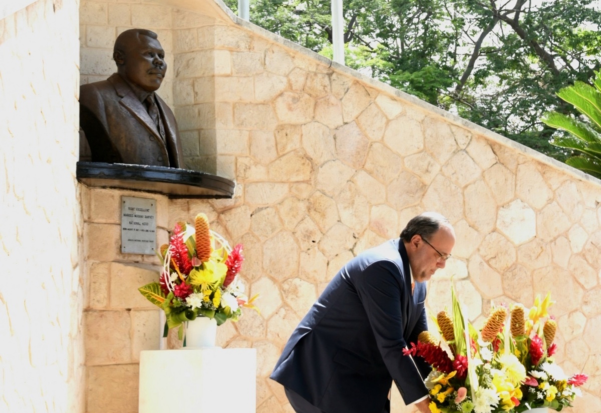 PHOTOS: Floral Tribute To Mark 137th Anniversary Of Marcus Garvey’s Birth