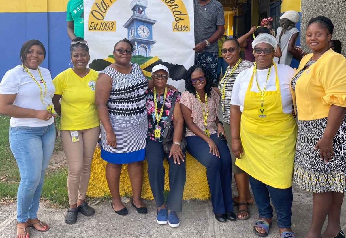 Members of the Old Harbour and Friends Association (OHFA) pause for a photo opportunity at a recent education and health fair staged by the Association, at the Old Harbour Primary School in St. Catherine.

