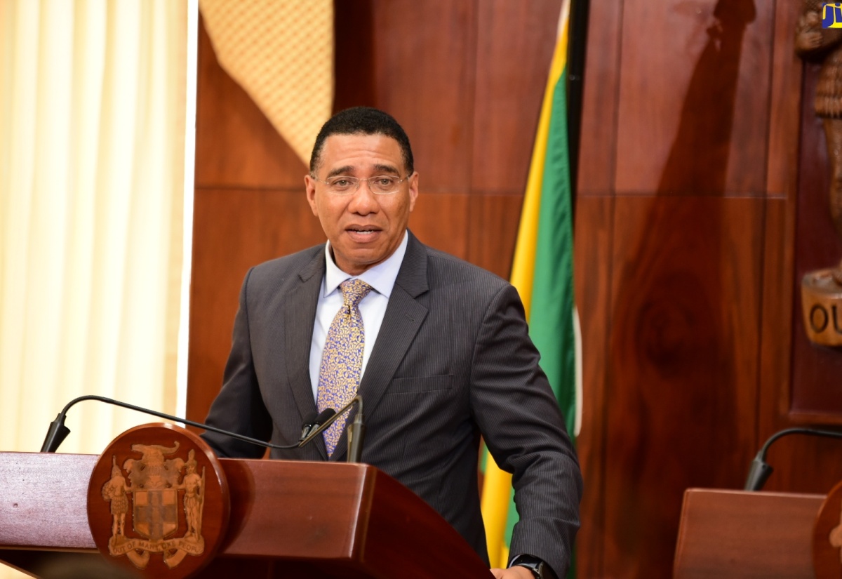 Prime Minister the Most Hon. Andrew Holness addresses a post-Cabinet press briefing held on Tuesday (September 10) at Jamaica House.