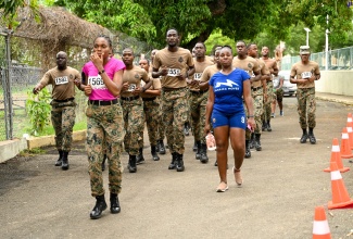 Members of the Jamaica Defence Force (JDF) participate in the 3K Run/Walk at the University of Technology (UTech) campus in St. Andrew on Saturday (Sept. 14). The event was part of activities organised by the Ministry of Health and Wellness to mark Caribbean Wellness Day. Observed across the region, the day aimed to raise awareness and mobilise action around the prevention and control of non-communicable diseases, which are leading causes of death and disability in the region.  