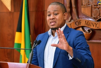 Minister of Agriculture, Fisheries and Mining, Hon. Floyd Green, addresses Wednesday’s (September 25) post-Cabinet press briefing at Jamaica House.

